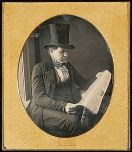 Homme lisant un journal - John Plumbe Jr.